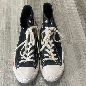Classic Black and White High-Top Sneakers